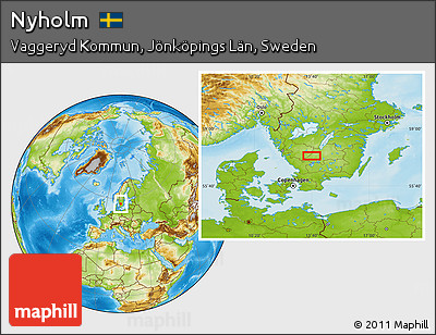 Physical Location Map of Nyholm