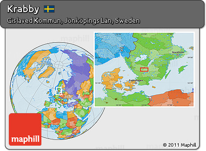 Political Location Map of Krabby