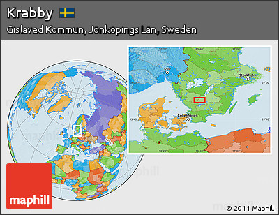 Political Location Map of Krabby
