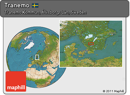 Satellite Location Map of Tranemo