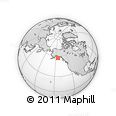 Outline Map of the Area around 57° 25' 7" N, 144° 25' 30" W, rectangular outline