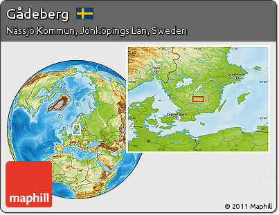 Physical Location Map of Gådeberg