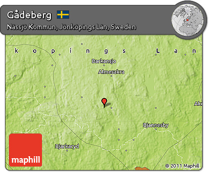 Physical Map of Gådeberg
