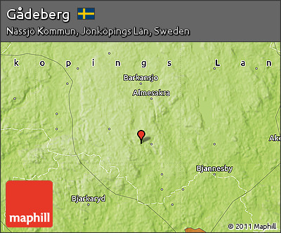 Physical Map of Gådeberg