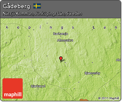 Physical Map of Gådeberg
