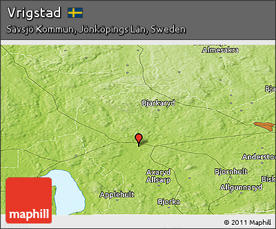 Physical Panoramic Map of Vrigstad