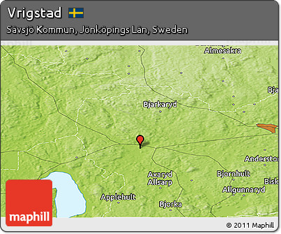 Physical Panoramic Map of Vrigstad