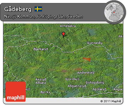 Satellite Panoramic Map of Gådeberg