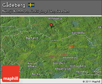 Satellite Panoramic Map of Gådeberg