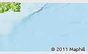 Physical 3D Map of the area around 57° 25' 7" N, 155° 28' 29" W