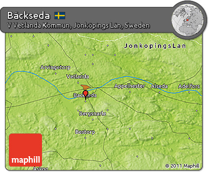 Physical 3D Map of Bäckseda