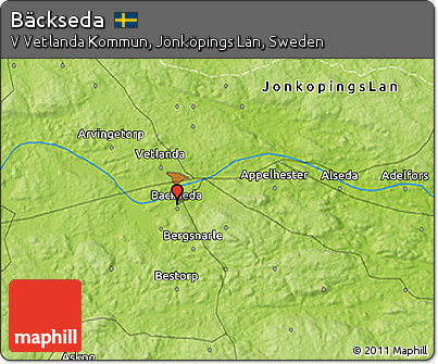 Physical 3D Map of Bäckseda