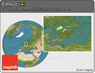 Satellite Location Map of Emhult