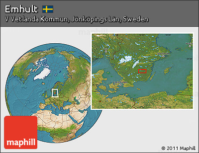Satellite Location Map of Emhult