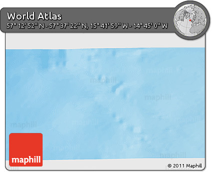 Shaded Relief 3D Map of the Area around 57° 25' 7" N, 15° 13' 29" W