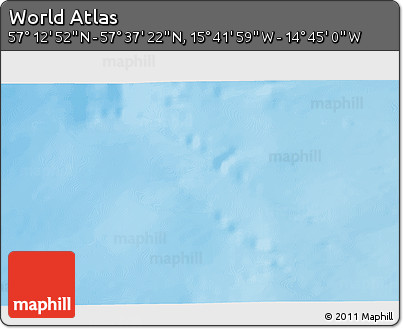 Shaded Relief 3D Map of the Area around 57° 25' 7" N, 15° 13' 29" W