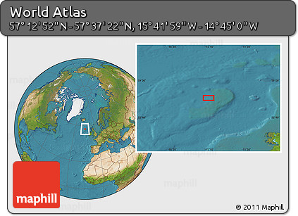 Satellite Location Map of the Area around 57° 25' 7" N, 15° 13' 29" W