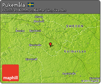 Physical 3D Map of Pukemåla