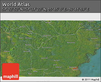 Satellite 3D Map of the Area around 57° 25' 7" N, 16° 13' 30" E