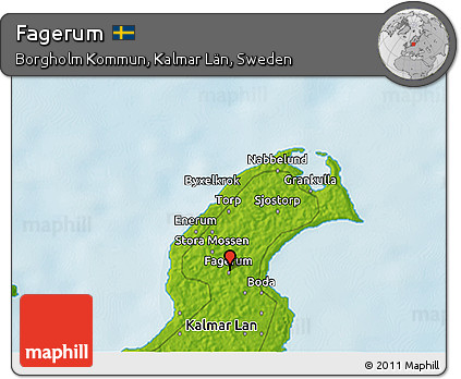 Physical 3D Map of Fagerum