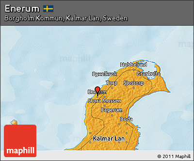 Political 3D Map of Enerum