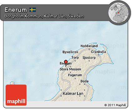 Shaded Relief 3D Map of Enerum