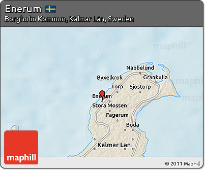 Shaded Relief 3D Map of Enerum