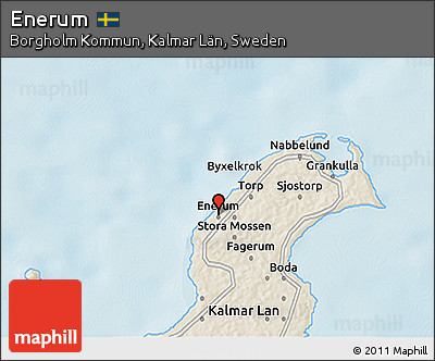 Shaded Relief 3D Map of Enerum