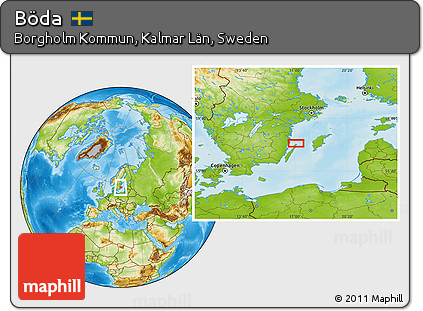 Physical Location Map of Böda