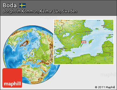 Physical Location Map of Böda