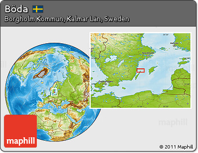 Physical Location Map of Böda