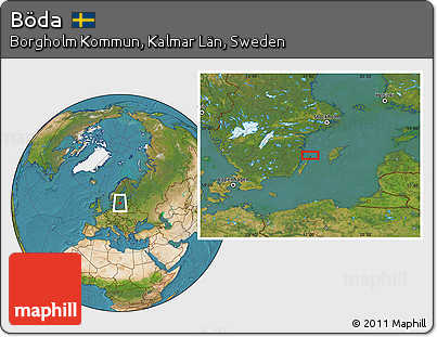 Satellite Location Map of Böda