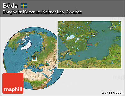 Satellite Location Map of Böda