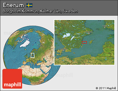 Satellite Location Map of Enerum
