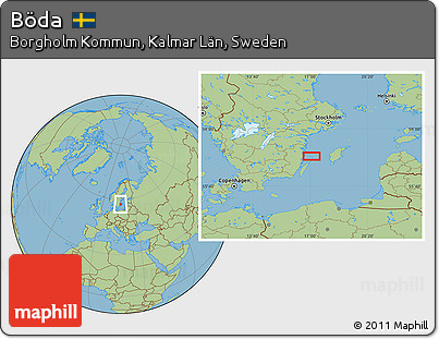Savanna Style Location Map of Böda
