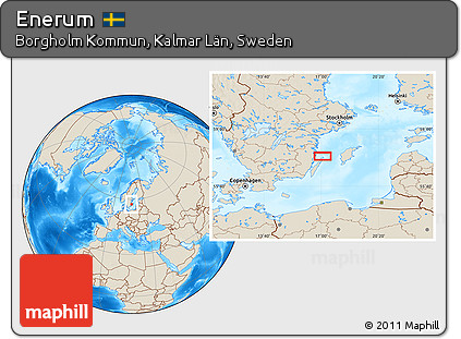 Shaded Relief Location Map of Enerum