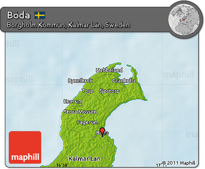Physical Map of Böda