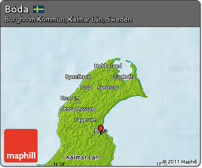 Physical Map of Böda