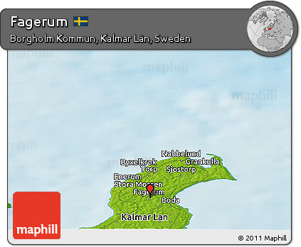 Physical Panoramic Map of Fagerum