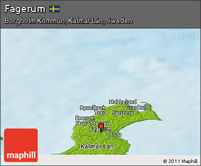 Physical Panoramic Map of Fagerum