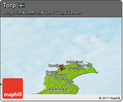 Physical Panoramic Map of Torp