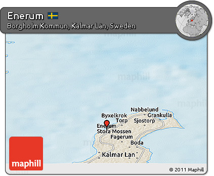Shaded Relief Panoramic Map of Enerum