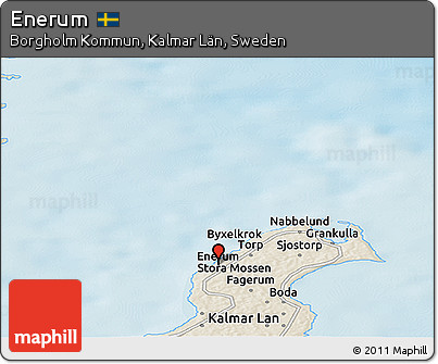 Shaded Relief Panoramic Map of Enerum