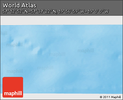 Physical 3D Map of the Area around 57° 25' 7" N, 19° 28' 30" W