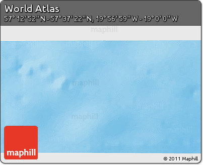 Physical 3D Map of the Area around 57° 25' 7" N, 19° 28' 30" W
