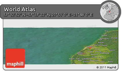 Satellite Panoramic Map of the Area around 57° 25' 7" N, 21° 19' 30" E