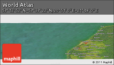 Satellite Panoramic Map of the Area around 57° 25' 7" N, 21° 19' 30" E