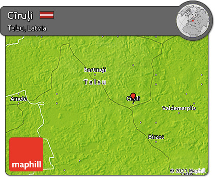 Physical 3D Map of Cīruļi