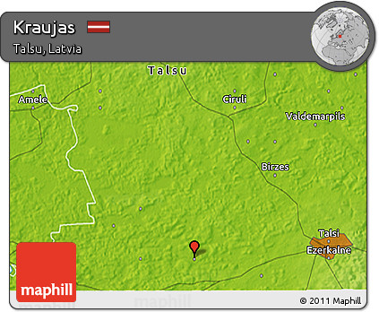 Physical 3D Map of Kraujas