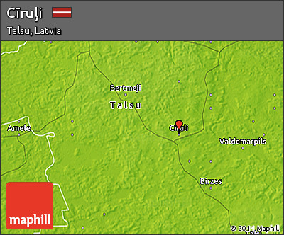 Physical 3D Map of Cīruļi